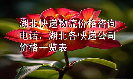 湖北快递物流价格咨询电话，湖北各快递公司价格一览表