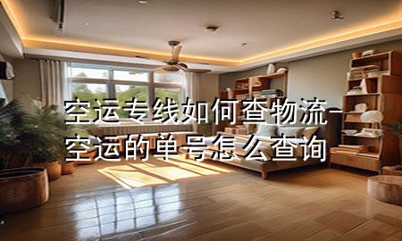 空运专线如何查物流-空运的单号怎么查询
