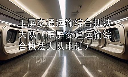 玉屏交通运输综合执法大队(玉屏交通运输综合执法大队电话)
