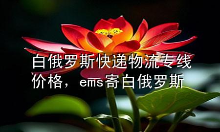 白俄罗斯快递物流专线价格,ems寄白俄罗斯