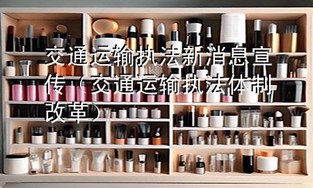 交通运输执法新消息宣传（交通运输执法体制改革）