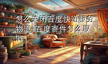 怎么关闭百度快递服务物流-百度寄件怎么取消