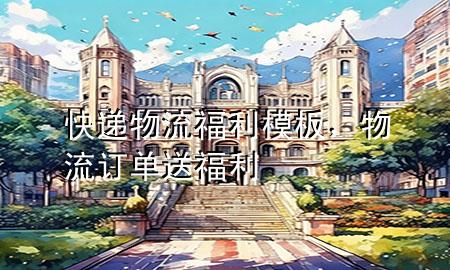 快递物流福利模板,物流订单送福利