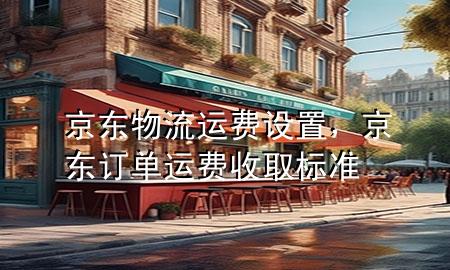 京东物流运费设置,京东订单运费收取标准