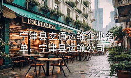 宁津县交通运输企业名单,宁津县运输公司
