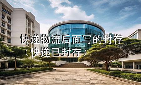 快递物流后面写的封存(快递已封存)