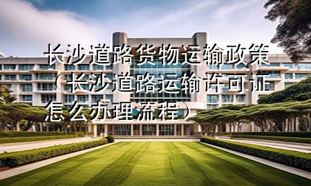 长沙道路货物运输政策(长沙道路运输许可证怎么办理流程)