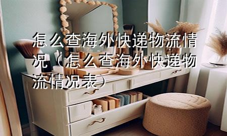 怎么查海外快递物流情况(怎么查海外快递物流情况表)