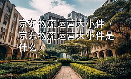 京东物流运营大小件(京东物流运营大小件是什么)