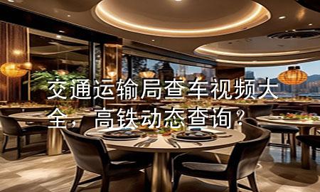 交通运输局查车视频大全,高铁动态查询?