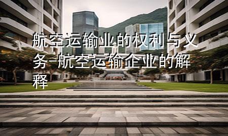 航空运输业的权利与义务-航空运输企业的解释