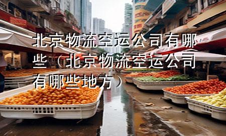 北京物流空运公司有哪些(北京物流空运公司有哪些地方)