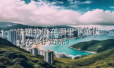 快递物流在哪里下单快(在哪快递呢)