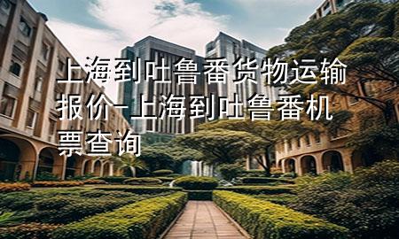 上海到吐鲁番货物运输报价-上海到吐鲁番机票查询