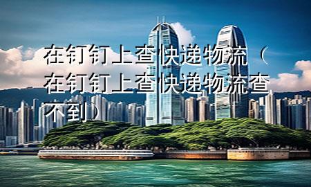 在钉钉上查快递物流(在钉钉上查快递物流查不到)