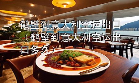 鹤壁到意大利空运出口(鹤壁到意大利空运出口多久)