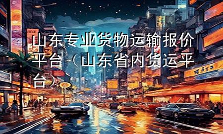 山东专业货物运输报价平台（山东省内货运平台）