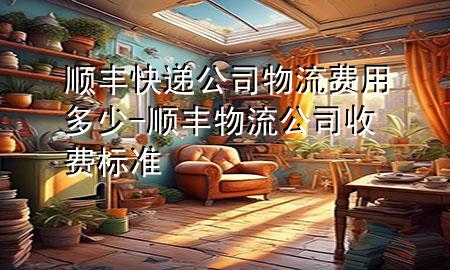顺丰快递公司物流费用多少-顺丰物流公司收费标准