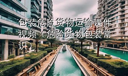 包装危险货物运输课件视频(危险货物包装常识)