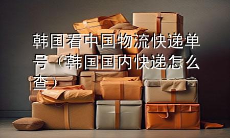 韩国看中国物流快递单号(韩国国内快递怎么查)