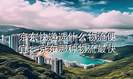 京东快递选什么物流便宜,京东哪种物流最快