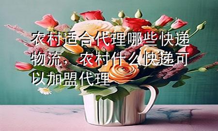 农村适合代理哪些快递物流,农村什么快递可以加盟代理