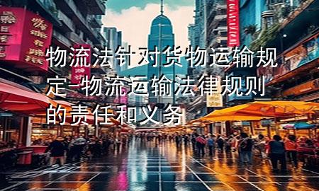 物流法针对货物运输规定-物流运输法律规则的责任和义务