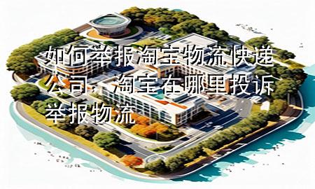 如何举报淘宝物流快递公司,淘宝在哪里投诉举报物流
