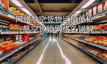 网络航空货物运输单位（航空运输网络名词解释）