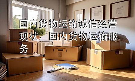 国内货物运输诚信经营现状,国内货物运输服务