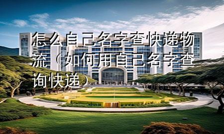 怎么自己名字查快递物流(如何用自己名字查询快递)