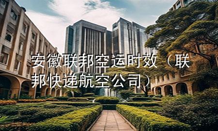 安徽联邦空运时效(联邦快递航空公司)