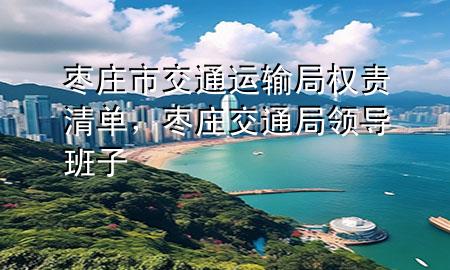 枣庄市交通运输局权责清单,枣庄交通局领导班子