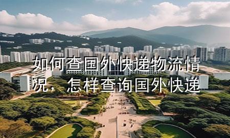如何查国外快递物流情况,怎样查询国外快递