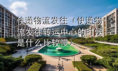 快递物流发往(快递物流发往转运中心的时候是什么比较慢)