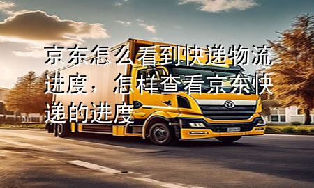 京东怎么看到快递物流进度,怎样查看京东快递的进度