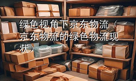 绿色视角下京东物流(京东物流的绿色物流现状)