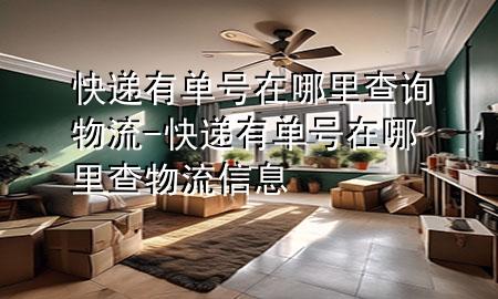快递有单号在哪里查询物流-快递有单号在哪里查物流信息