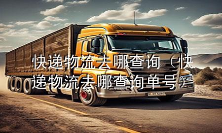 快递物流去哪查询(快递物流去哪查询单号)