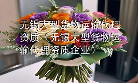 无锡大型货物运输代理资质(无锡大型货物运输代理资质企业)