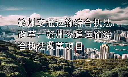 赣州交通运输综合执法改革，赣州交通运输综合执法改革项目