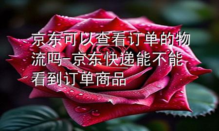 京东可以查看订单的物流吗-京东快递能不能看到订单商品