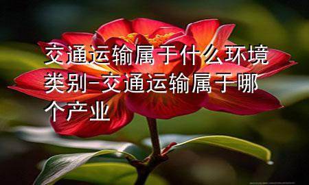 交通运输属于什么环境类别-交通运输属于哪个产业