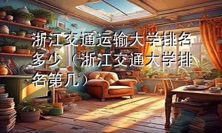 浙江交通运输大学排名多少(浙江交通大学排名第几)