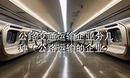 公路交通运输企业分几种(公路运输的企业)