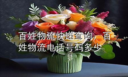百姓物流快递查询,百姓物流电话号码多少