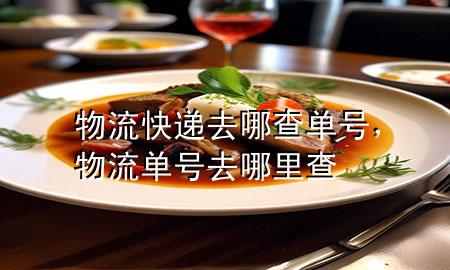 物流快递去哪查单号,物流单号去哪里查
