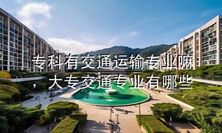 专科有交通运输专业嘛,大专交通专业有哪些