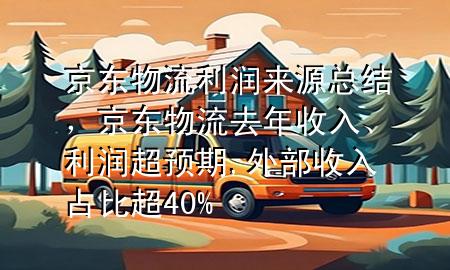 京东物流利润来源总结,京东物流去年收入、利润超预期,外部收入占比超40%