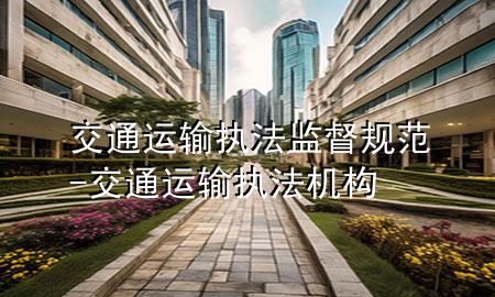 交通运输执法监督规范-交通运输执法机构